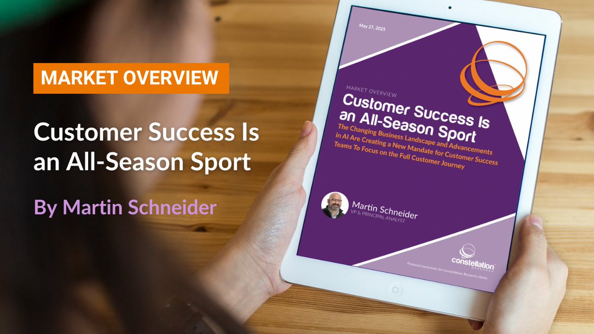 constellationr's tweet image. Customer Success Is an All-Season Sport zurl.co/zU2B0 @CR_MSchneider breaks down how CS is evolving, how vendors are adapting, and what you can do to stay strategic in today’s market. #CustomerSuccess #SaaS #B2B