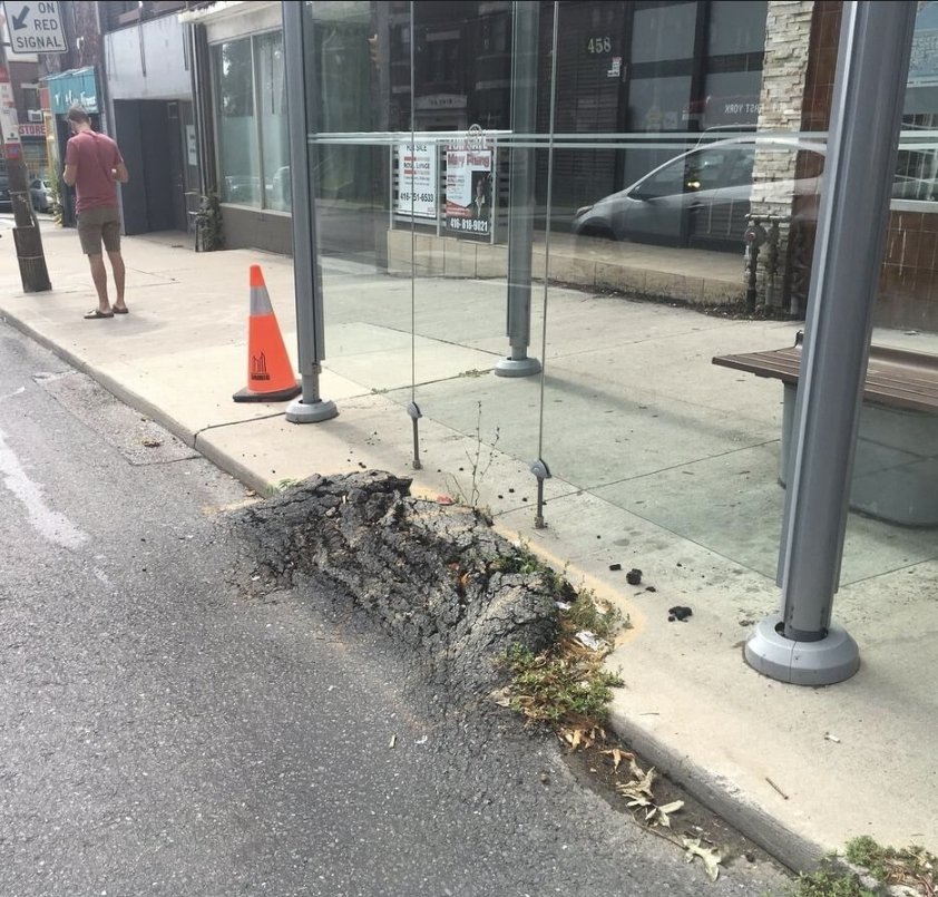 ROLLAsMusicc's tweet image. It&apos;s like something is living underneath the ground or coming up out of it for all the &quot;BUS KNUCKLES&quot; I see at City Bus Transit Stops its WILD! 🤪😏 #BusStops