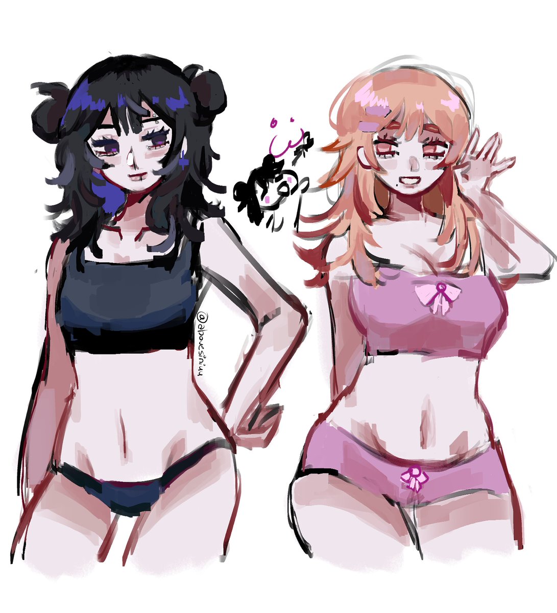 sketch of two of my ocs !!! i luv them sm
I've had them for two years and I still haven't named them lmao,,,

#art #csp