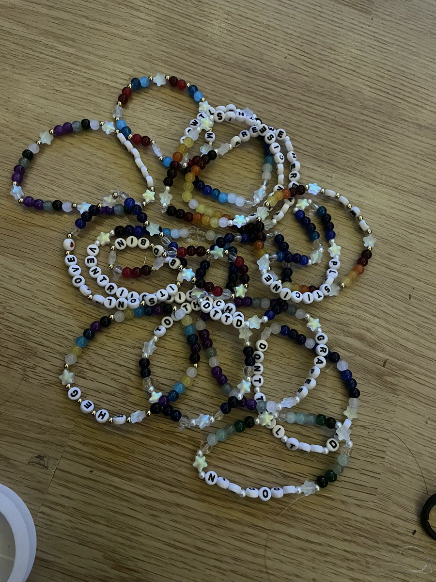 reeveiguess's tweet photo. Birmingham James Marriott Concert goers I have been making bracelets for 6 hours for you https://t.co/9JkWdI58WV