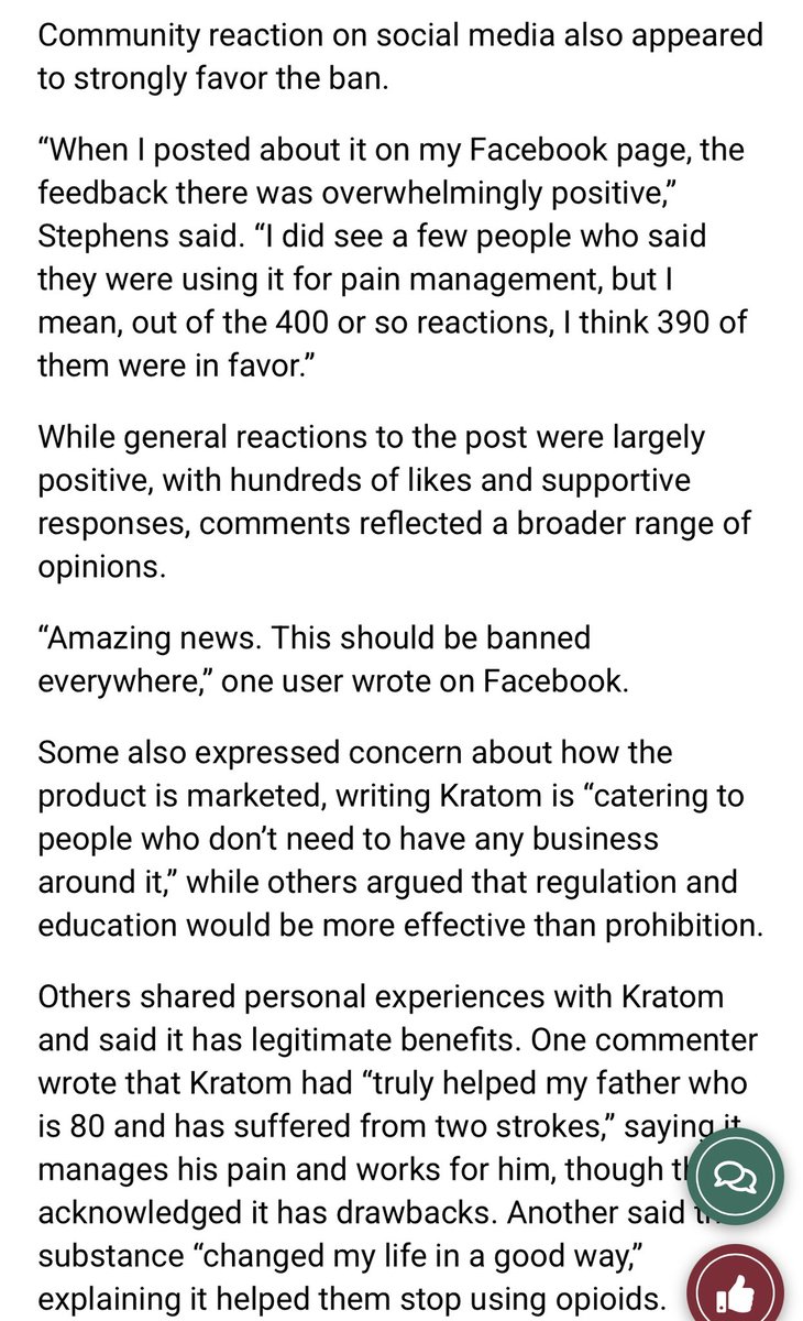 misteaz79's tweet image. In the article, Mayor Will Stephen’s talks about his Facebook post. What he failed to mention is that when people started to comment their positive Kratom testimonies, he turned off the comments. 

And once again, Kratom gets banned because of 7OH. 

“Murphysboro has officially…