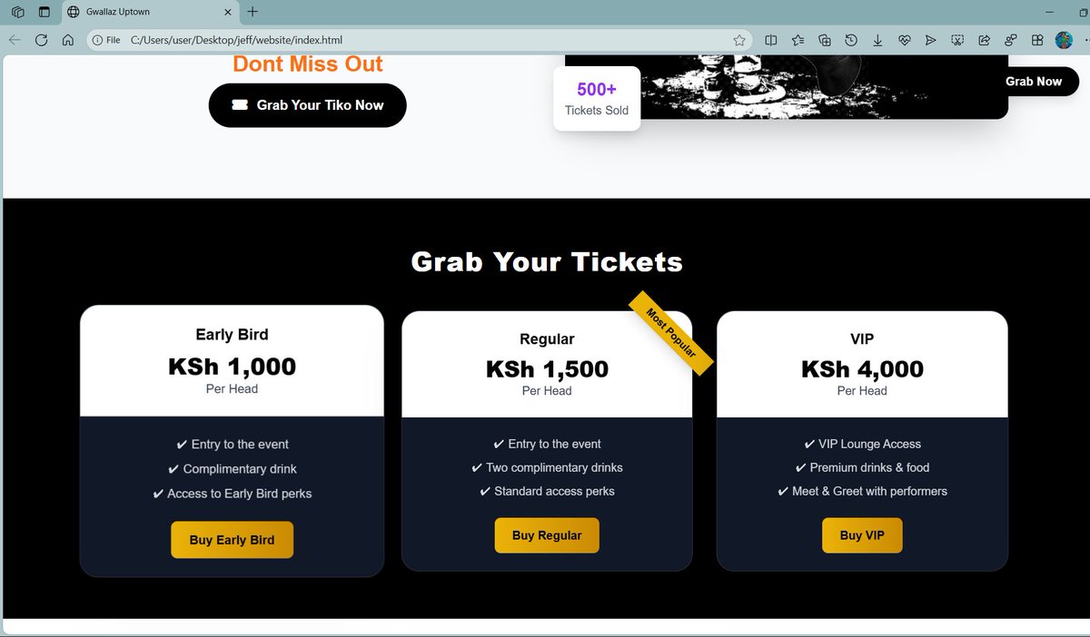 gwallajeff's tweet image. Events Made Effortless. Tickets Made Simple.
Guy, you are not ready, am coming up with something great
#codereview #webdevelopmentframework
#Obinna
#Savula
#Everyone
#website_design_and_development
