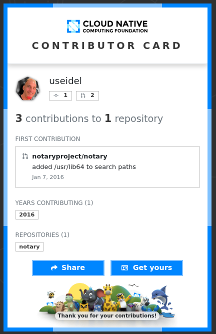 useidel's tweet image. Happy #cTENcf! Check out my #FirstContribution to CNCF projects #ContribCard #CNCF10 contribcard.cncf.io/useidel