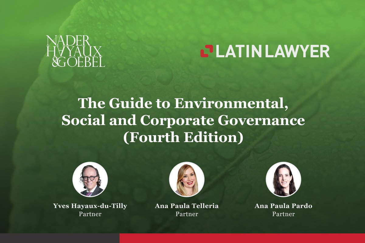 We are proud to contribute to Latin Lawyer’s The Guide to Environmental, Social and Corporate Governance with the article “Mexico’s sustainable finance transformation: green, blue and social bonds driving Latin America’s transformation.”

Authored by our partners <a href="/YHayaux/">Yves HAYAUX DU TILLY</a>, Ana