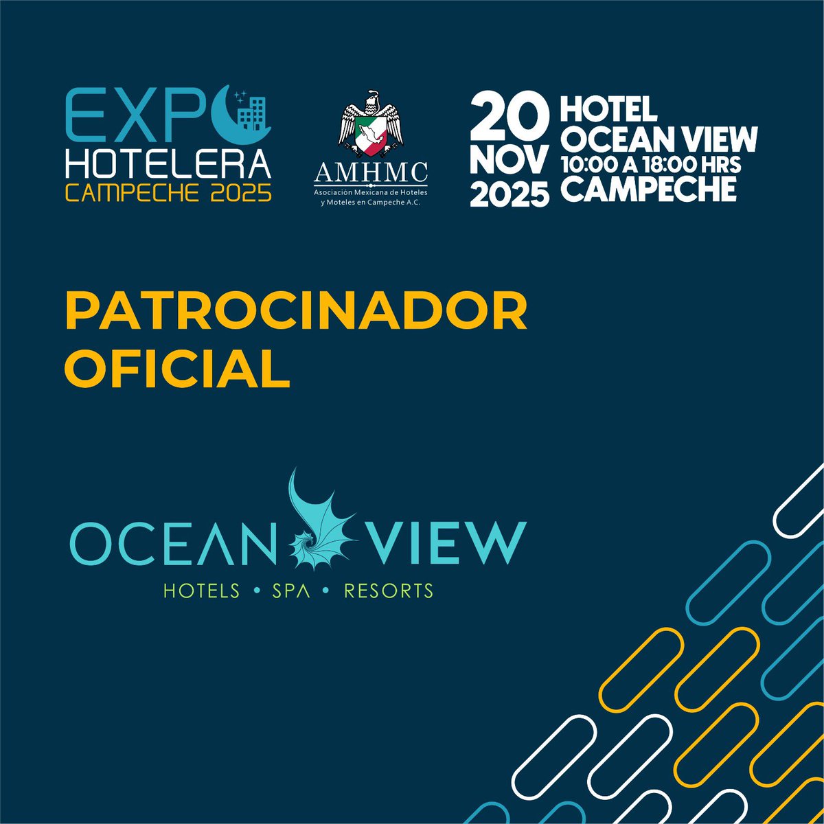 🏨 ¡El networking y la hospitalidad se unen en la Expo Hotelera Campeche 2025!

Nos llena de orgullo anunciar que el Hotel Ocean View Campeche será nuestro patrocinador oficial, sede y punto de encuentro empresarial para esta gran edición.