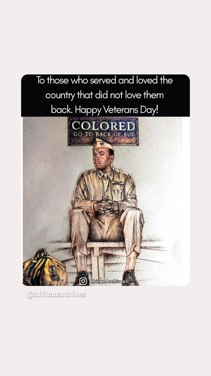 PrettyBrownMi72's tweet photo. On November 11th, I want to honor the Black Men and Black Women that served this country. From The American Revolutionary War, The Buffalo Soldiers, The Tuskegee Airmen, The Vietnam War and beyond.
#HappyVeteransDay 🇺🇸🇺🇸
#ThankYouForService 🫡🫡 https://t.co/dcZqFMkslt