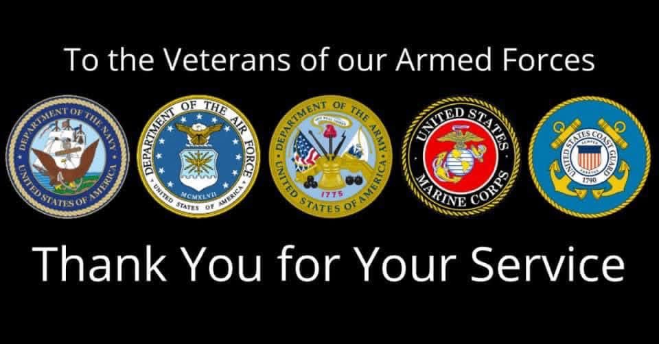 Thank you to all the men and women that have served in the US military that has given us and protected our freedoms we currently have today.