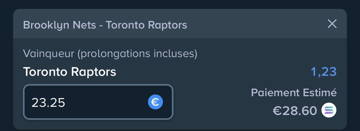 ElprofessorBET's tweet image. #Montante 

10 € ↗️ 10000€ ✨

▪️ Étape 4 

 💎Toronto  @ 1,23 

💰 23,25 € ↗  29,60 €

🫵JE VEUX VOIR UN MAX DE TICKET SOUS CE TWEET 🫵🫵🫵

 ❤ si tu suis  

#TeamParieur #Parionssport #Gambling𝕏