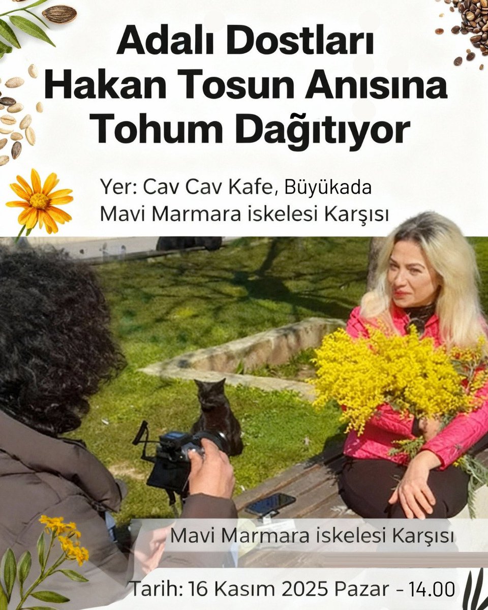 Pazar  günü Büyükada'da randevumuz var.
<a href="/HakanTosunn/">Hakan Tosun</a> anısına saygıyla. 

#HakanTosunNedenÖldürüldü 

Hakan Tosun’un Adalı Dostları