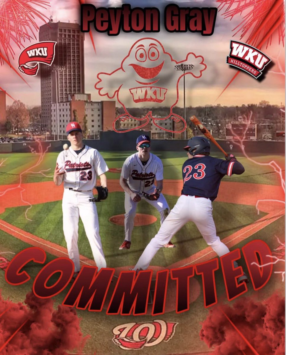 I will be signing to play baseball at Western Kentucky on November 20th. My signing will be in the auditorium at Heritage Hills High School at 11:20 central time. All are welcome! Please enter through the front.