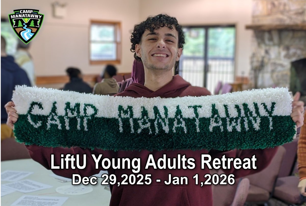 The LiftU Retreat for young adults is coming between Christmas and New Year (Dec 29-Jan 1)!  Come and have a terrific and fun time with your friends at your happy place.  Spend four days together.  And ring in the New Year with your friends!  manatawny.org/liftu
