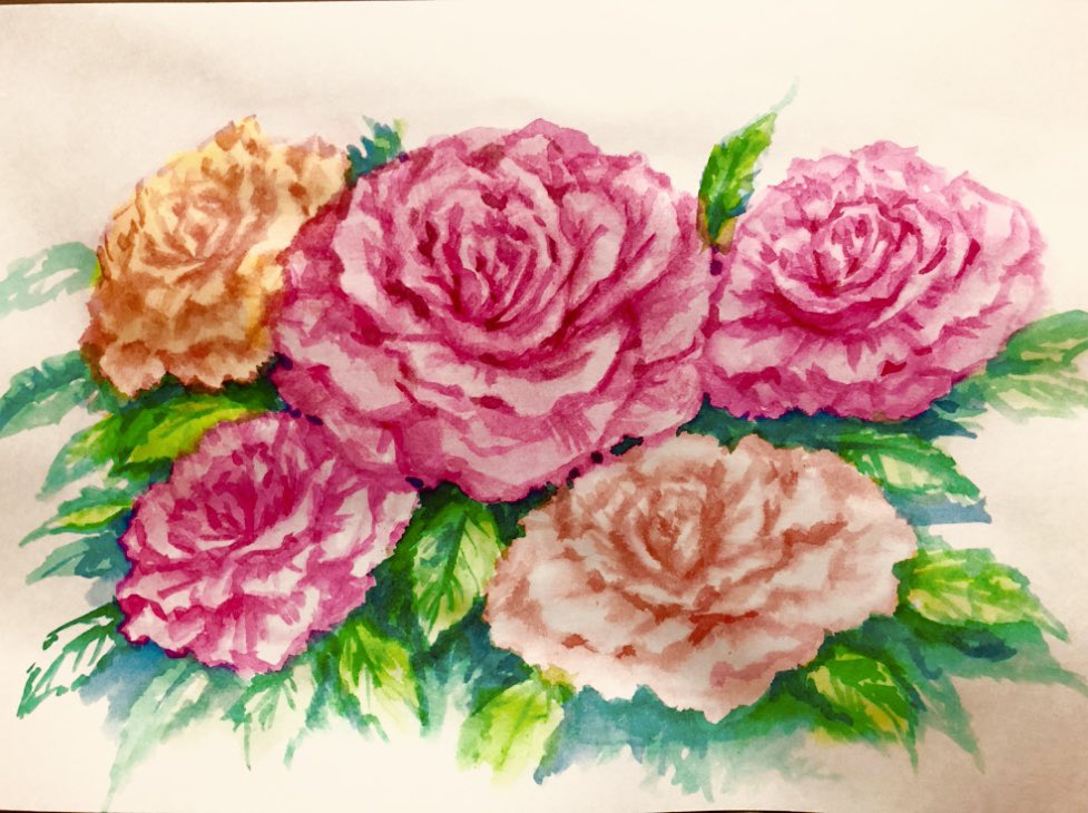 花 水彩画 #水彩画 #illustration #illustrator #drawing #イラスト #花