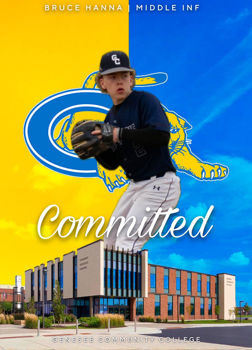 Blessed and beyond grateful to announce my commitment to Genesee Community College to continue my academic and baseball journey. Thank you to my family, coaches, and teammates for believing in me every step of the way.  #Committed #GCCBaseball