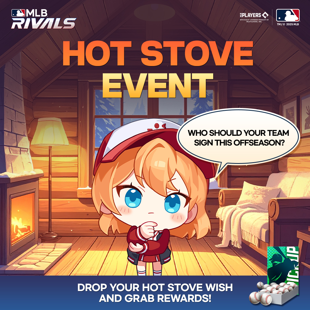 MLBRIVALSUS's tweet image. Hey, everyone!

The Hot Stove is heating up—time to play GM! 🔥
Which player do you hope your team signs this offseason?📝
Drop your wish-list pick in the comments and earn a reward for your bold call!
Bonus rewards unlock if 100+ comments are shared!

#MLBRIVALS #MLB #HotStove