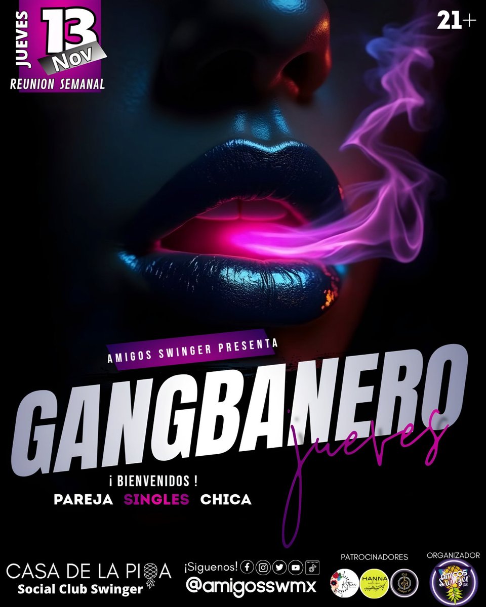 Jueves #Gangbanero en la casa de la piña 

Adquiere tu invitación por mensaje privado!