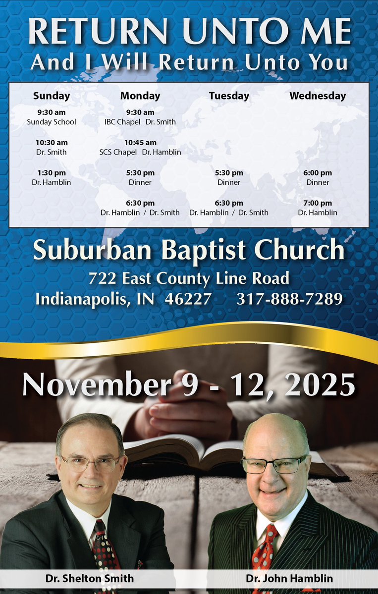Heading to the revival pulpit in Indianapolis, IN! <a href="/DrSheltonLSmith/">Shelton Smith</a> Joy in serving Jesus! Host pastor, Brother Ford Glover,...