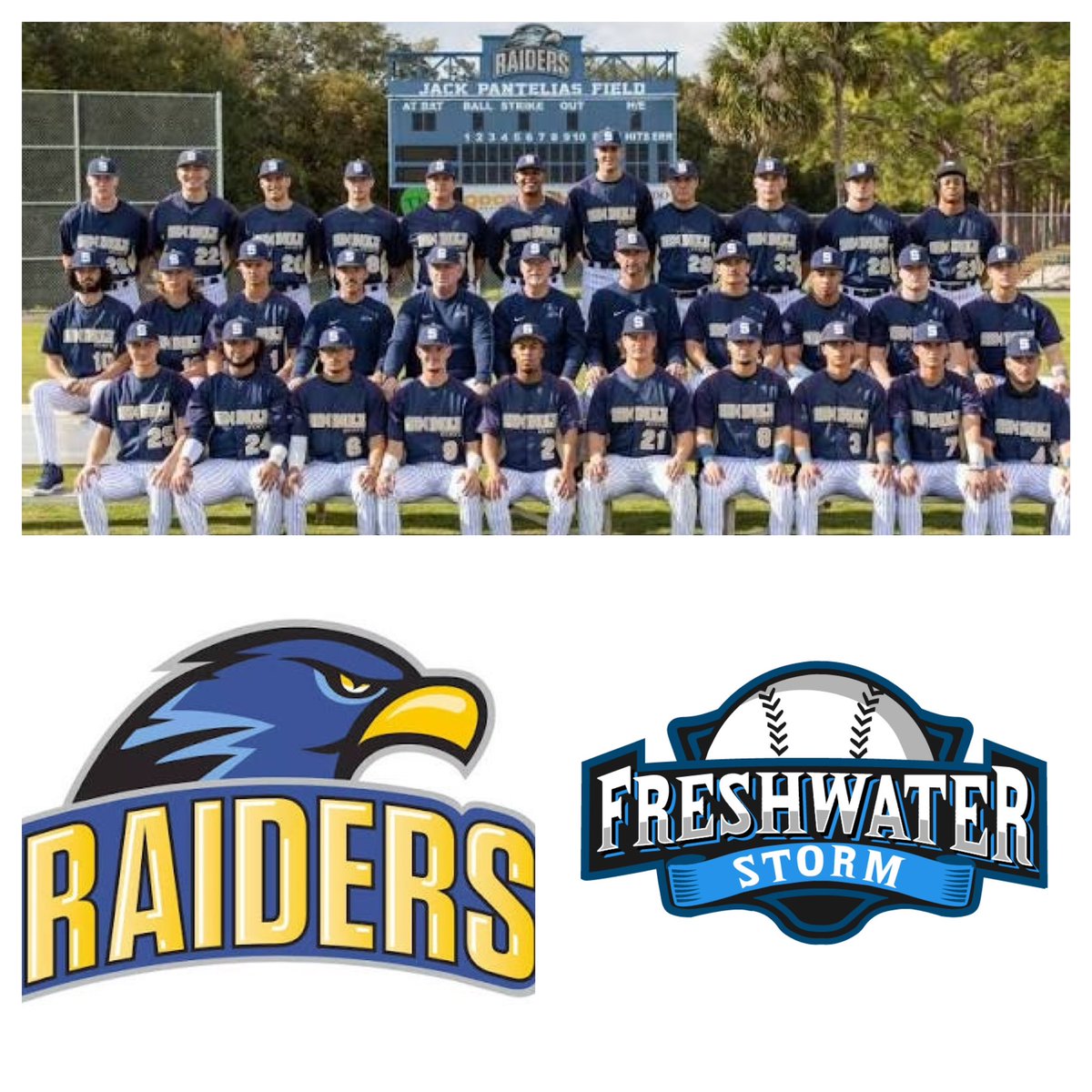 A huge thank you to Seminole State College for coming out to evaluate our Freshwater Storm players on Sunday!

SSC is a Junior College located in Sanford. HC Mike Nicholson has 337 career wins in 13 seasons and the Raiders have produced 184 MLB Draft picks.