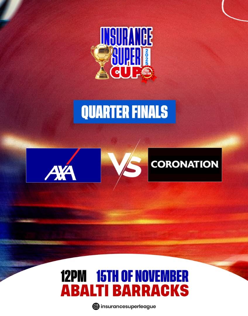 Insurance_SLNG's tweet photo. @coronation_ng  🟡 vs @AXAMansard 🔵
The unbeaten kings of Group B vs AXA’s quick and clinical setup! ⚔️

Can AXA break that solid Coronation backline? Or will the black wave roll on? 🌊

Prediction: Fireworks from the first whistle! 💥
#InsuranceSuperCup2025 #ISL2025 https://t.co/sFu5w5Li1N