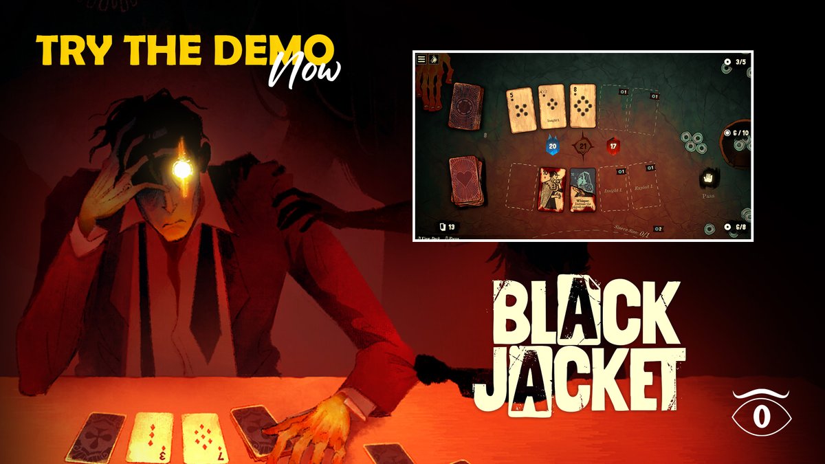 Don't bet your soul playing blackjack in real life. Better try the demo of Black Jacket and risk it digitally in this roguelite deck-builder. It's even set in hell for extra realism. Jokes aside, it's a really fun demo with more strategy than it first seems

#indiegame #indiedev