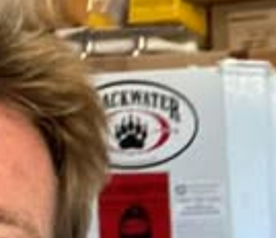 I'm losing my fucking mind, photo of Graham Platner with Seth Frantzman in August 2023. THERE'S A BLACKWATER STICKER ON HIS FUCKING FRIDGE LMFAO