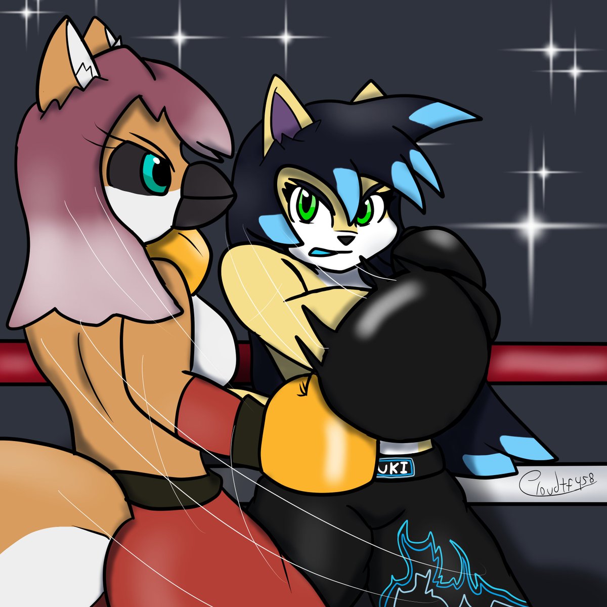 Suki VS May in some good ol' topless boxing! Who are you rooting for in this fight? 

For @/FrayKO over on the blue butterfly!