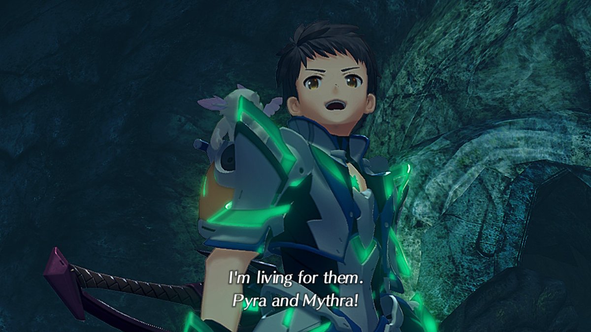 Rex, you do us proud! Even here, he stays true to himself and continues to do his best for Pyra and Mythra, choosing to live for them no matter what. No matter how far he goes in life, he'll always do whatever he can for their sake and anyone else—the heart of a true hero.😊