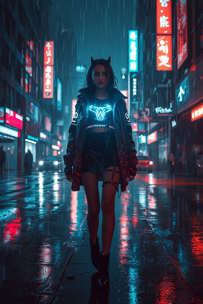 snaparoundus's tweet image. Neon Rebellion ⚡🌆

#CyberpunkArt #NeonGlow #FuturisticVibes #RainAesthetic #AIReels #SnapAroundUs