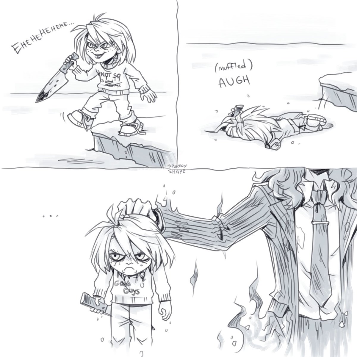spookyshape's tweet photo. ❄️ chucky vs snow

#deadbydaylight https://t.co/3pY7O2CWGG