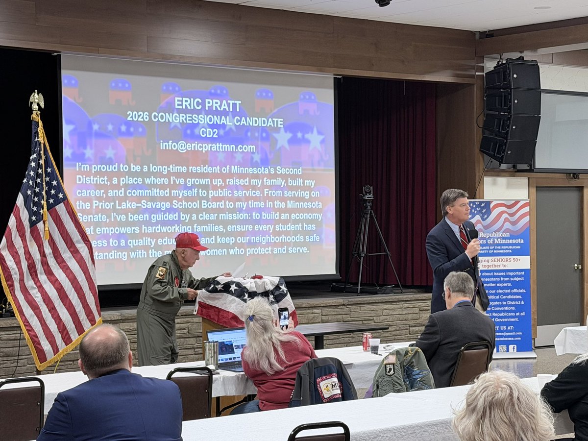 I was so honored to join the Republican Seniors of Minnesota at their monthly event yesterday. It was very special being in the room as we recognized the veterans in attendance that have made so many sacrifices and served our country.

I’ve been to a lot of meetings since