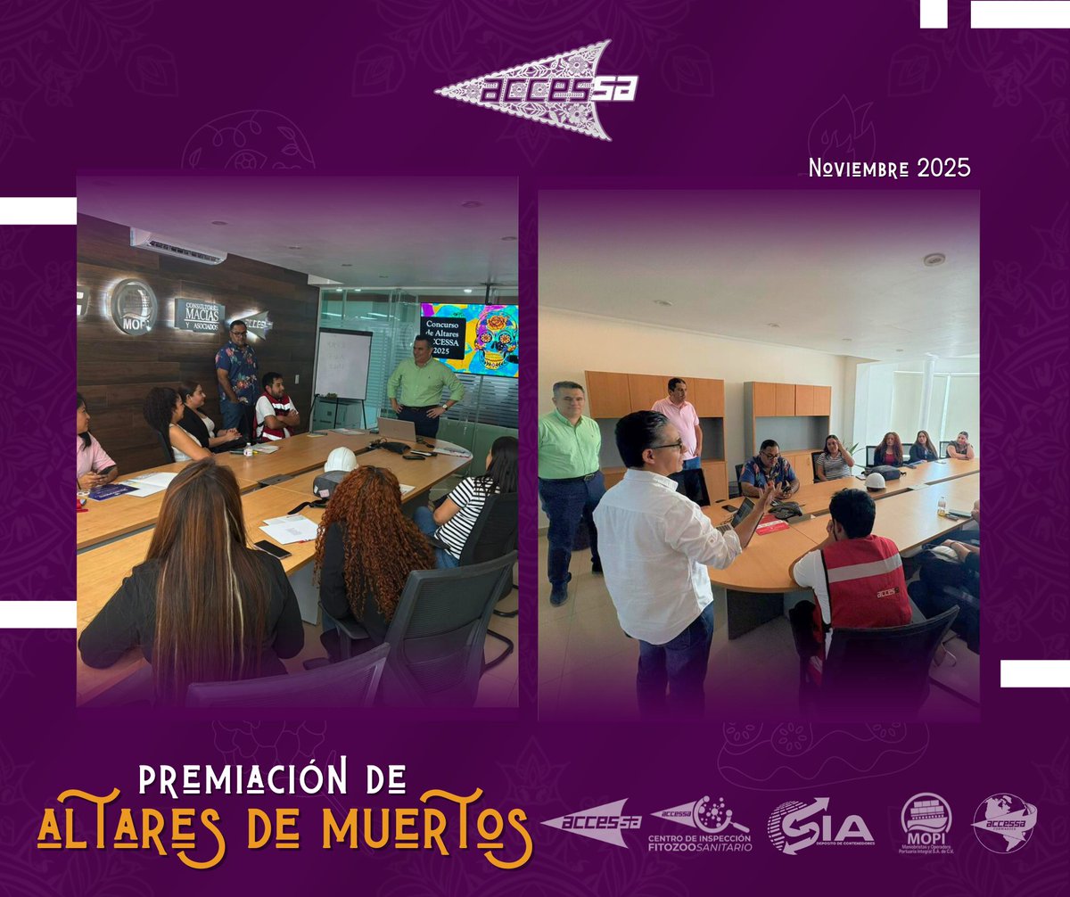 AccessaLogistic's tweet image. 🎉 ¡Ceremonia de Premiación de Altares 2025! 🏆💀

En #GrupoAccessa celebramos la creatividad: nuestro Director General entregó reconocimiento e incentivo económico a todos los equipos. ¡Felicidades por mantener viva la tradición y el talento! 👏🇲🇽

#EnAccessaSucedenCosasBuenas