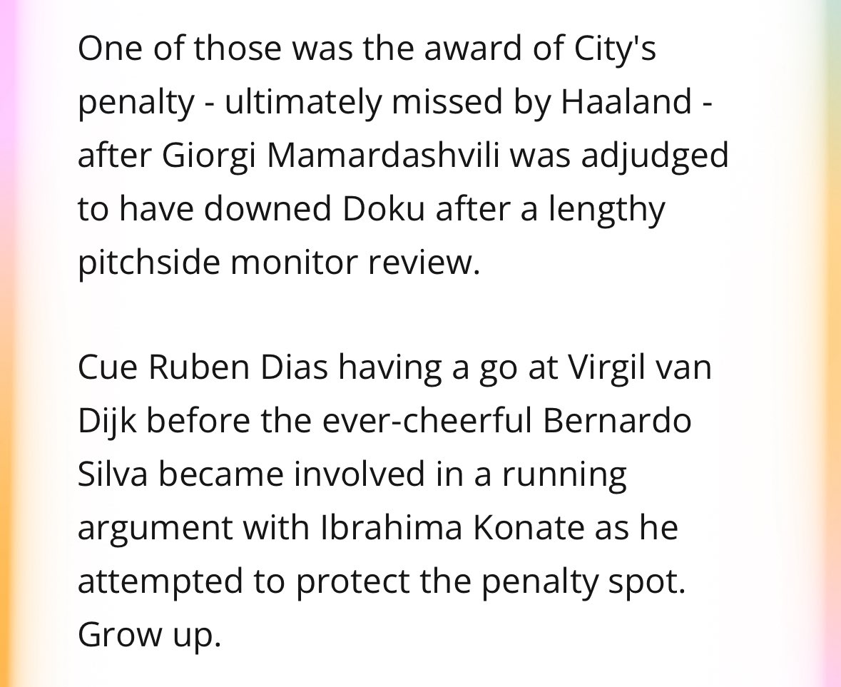 The Liverpool outfield players had no business being in the area after the penalty had been awarded.  This journalist seems to condone damaging the penalty spot - very odd.