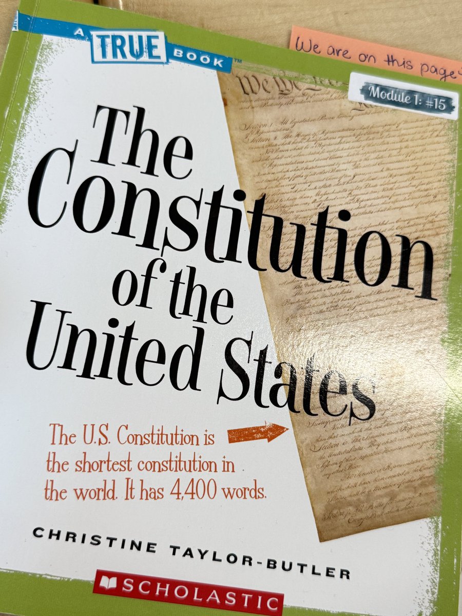 fcsdcentral's tweet image. Mrs. Miller’s 3rd graders learned all about the Constitution today in her reading classes.
