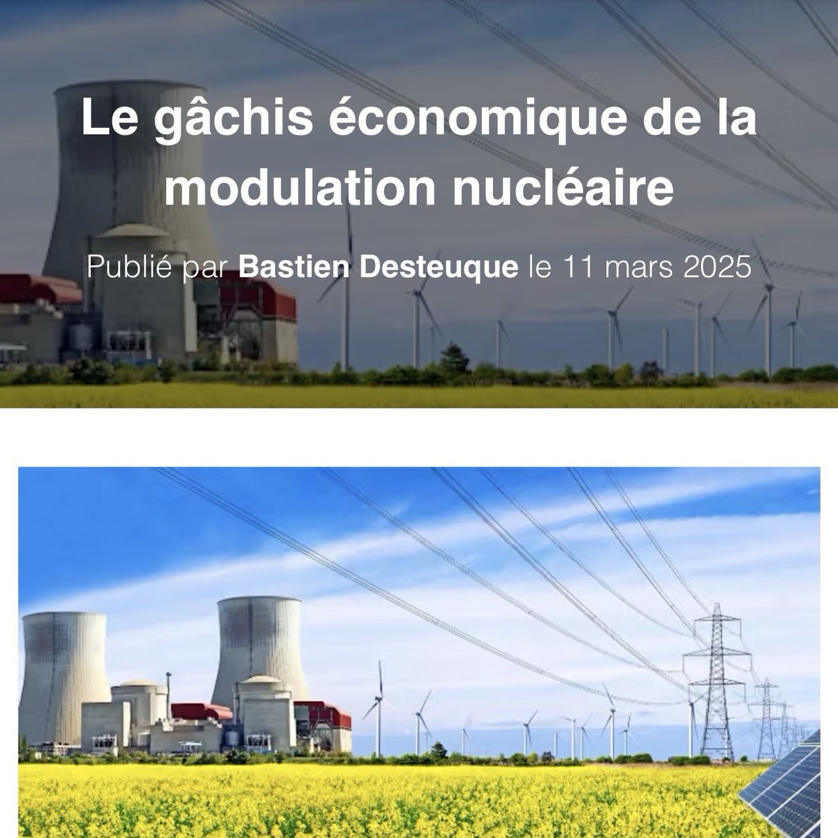 Ce matin, j’ai reçu de Bastien Desteuque, DG de l’Institut National de Bitcoin.

Dans un article publie en mars (ci dessous), il révèlait comment nous perdons des dizaines de TWh d’énergie par an, coûtant des milliards à EDF et à notre économie.

En utilisant le mining de