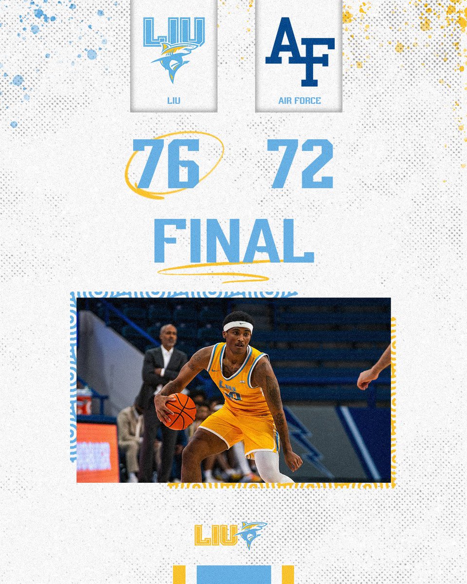LIUBasketball's tweet image. Sharks win!

#FinsUp🦈