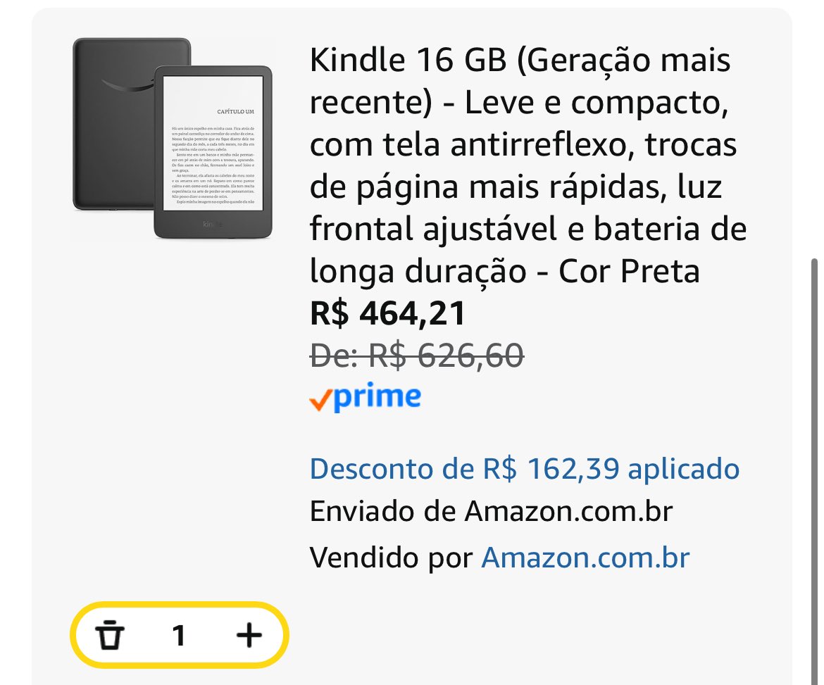 🔥 NOVO CUPOM FUNCIONANDO EM KINDLE

— Kindle 16 GB - Cor Preta
💸 R$ 464,21 no PIX 
🔗 amzn.to/4n8bRu7

🎟️ PRIME2020

*Exclusivo Prime