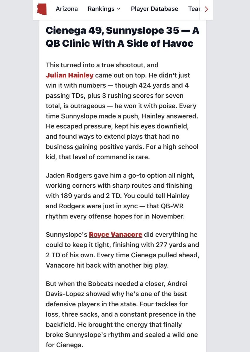 Julian Hainley 2026 QB tweet media