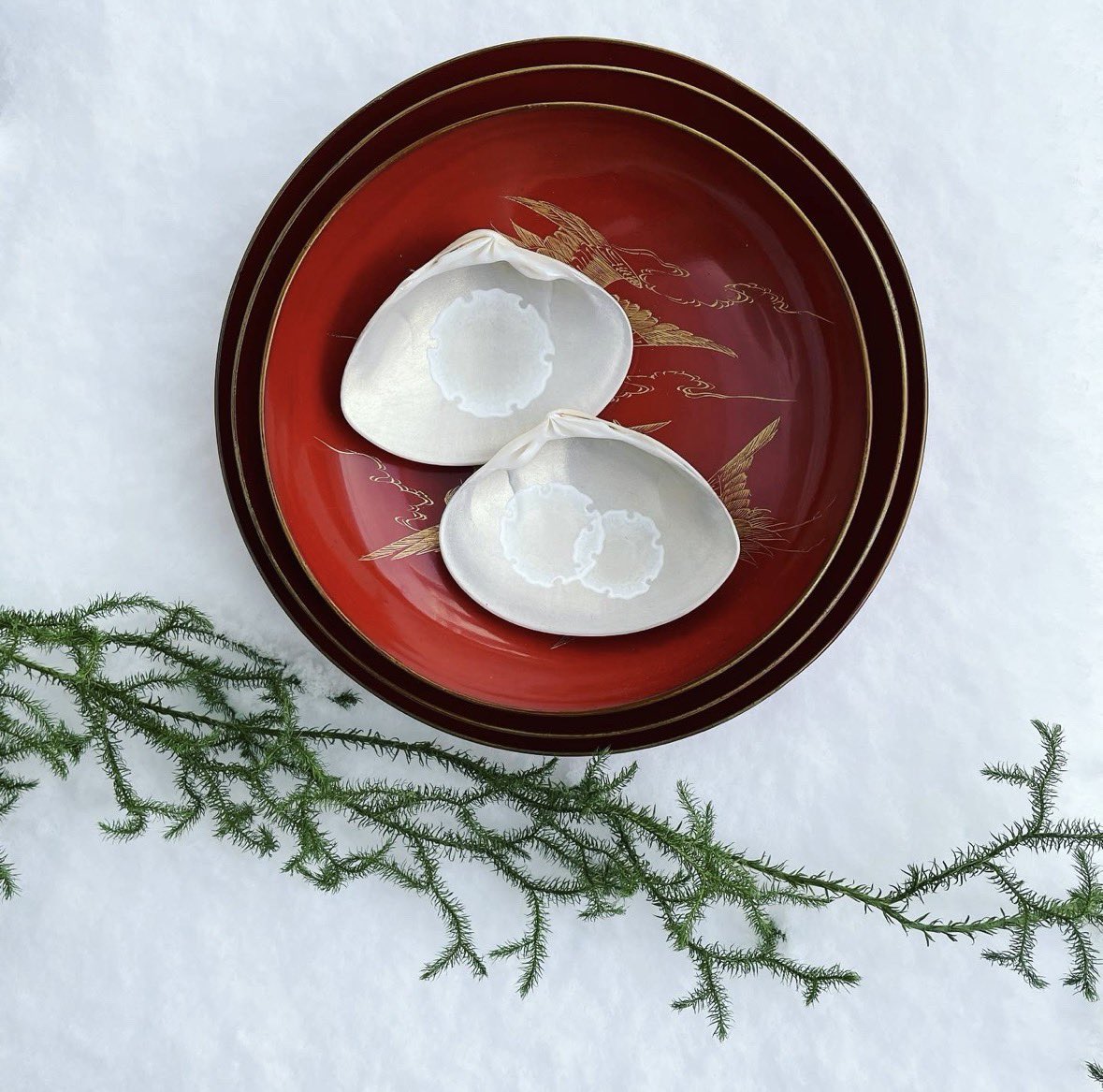 Post by （一社）貝合貝覆文化協会on X: 雪❄️の貝合わせ