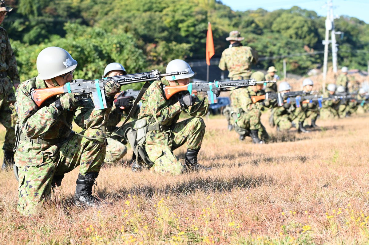 海上自衛隊第1術科学校大原陸戦訓練場において、第85期公募幹部課程