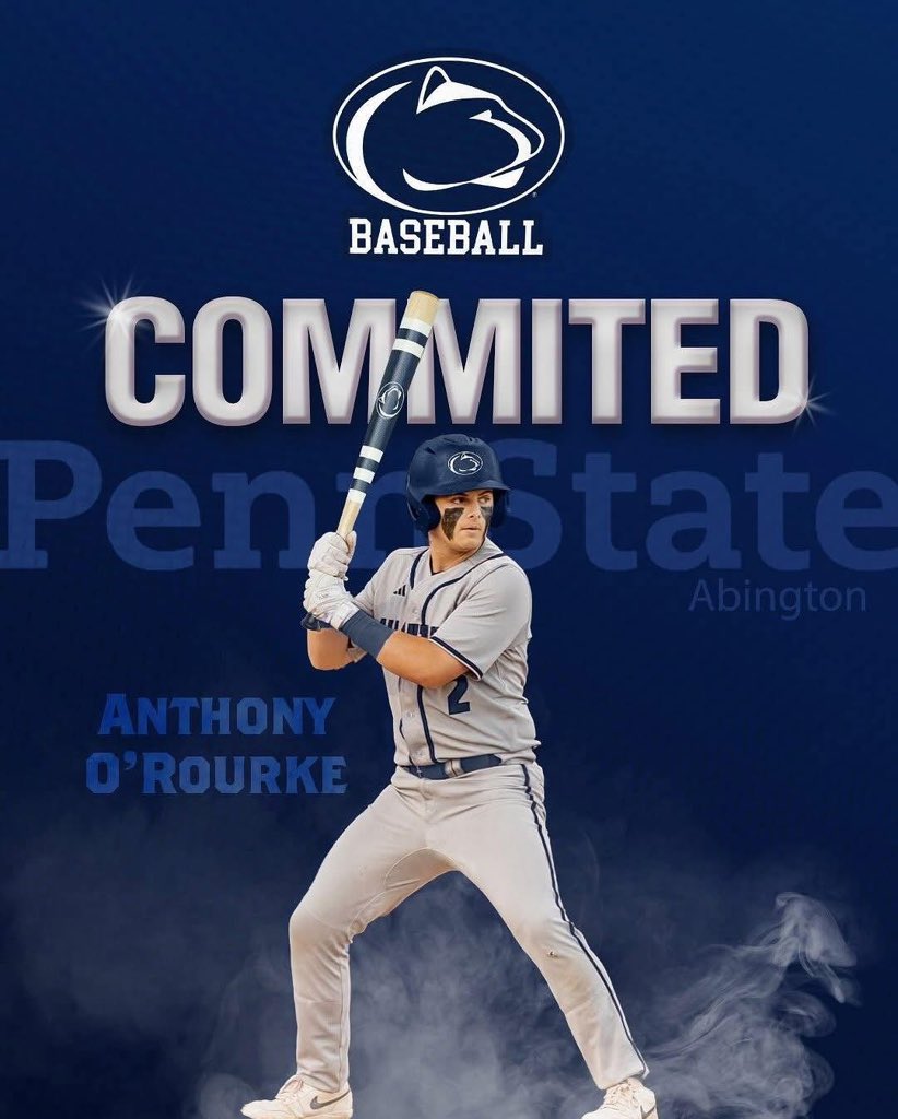 Congratulations to Anthony O’Rourke on committing to Penn State Abington where he will continue his academic and baseball career!
