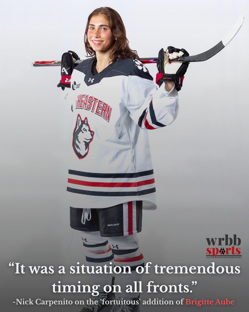 Three knee surgeries nearly ended Brigitte Aube’s hockey career. Now she’s the second club player to ever walk onto <a href="/GoNUwhockey/">Northeastern Women’s Hockey</a> 

<a href="/daisysroberts/">Daisy Roberts</a>’ story is in bio: