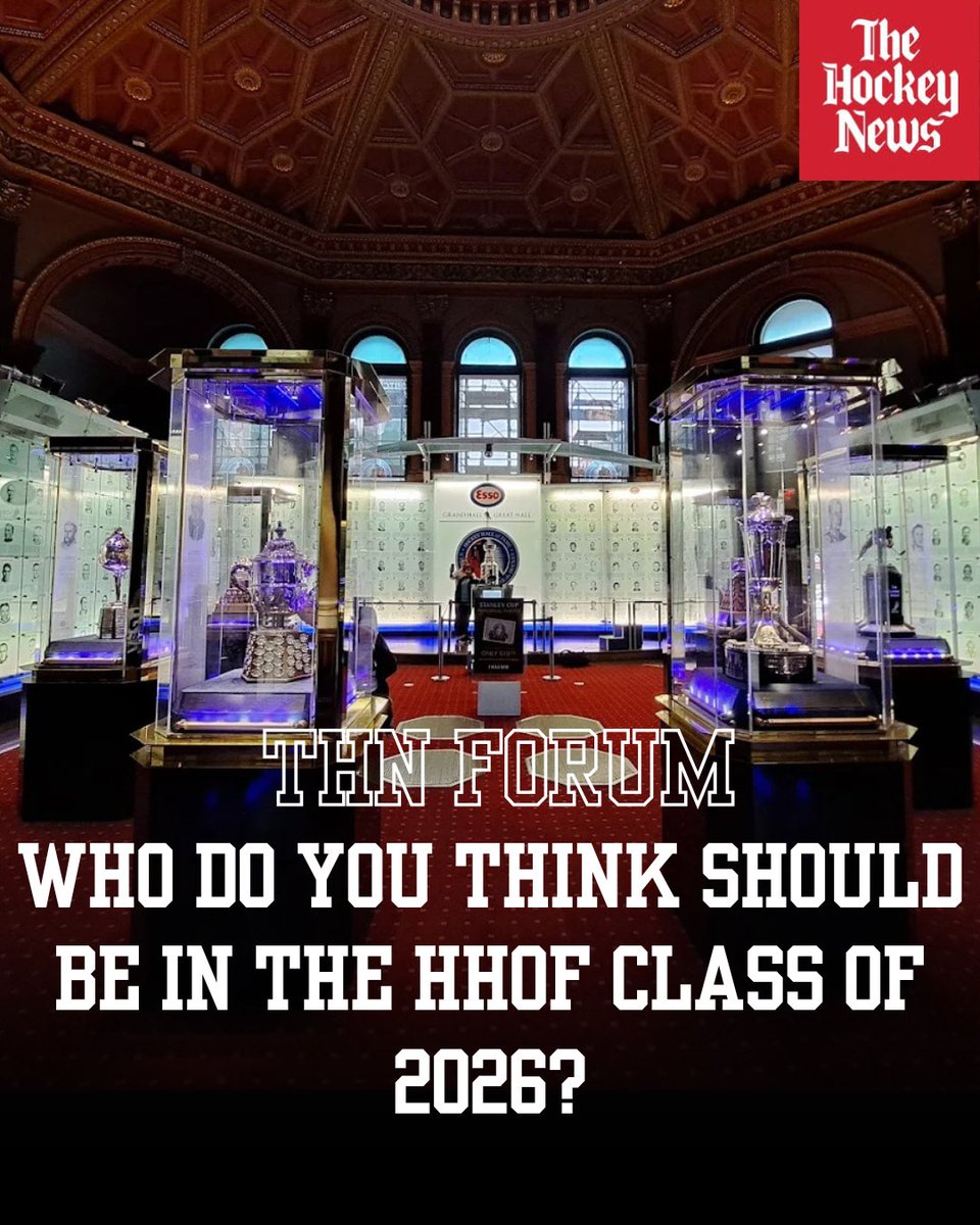 Who deserves a spot in the Hockey Hall of Fame’s Class of 2026? 🏒🤔

Join the conversation and share your picks with the THN community in our Forum here: thehockeynews.com/news/community…