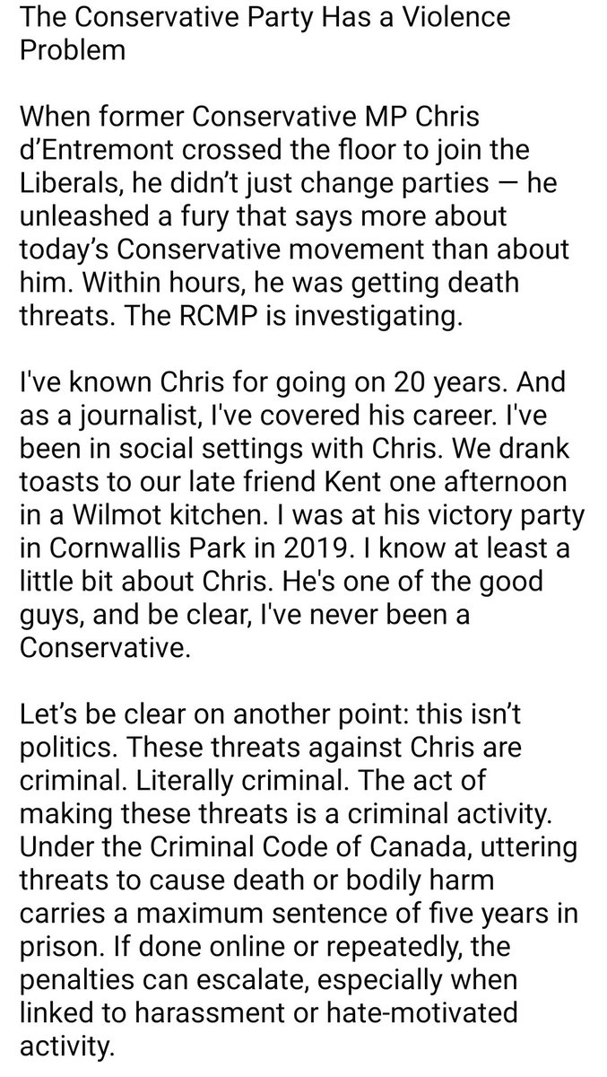 NSValley's tweet image. I am a constituent of Chris d'Entremont's. The following post was made on Facebook by a journalist who lives in  Acadie-Annapolis. It is a very good explanation of how many of us, who actually live here, feel about the situation.