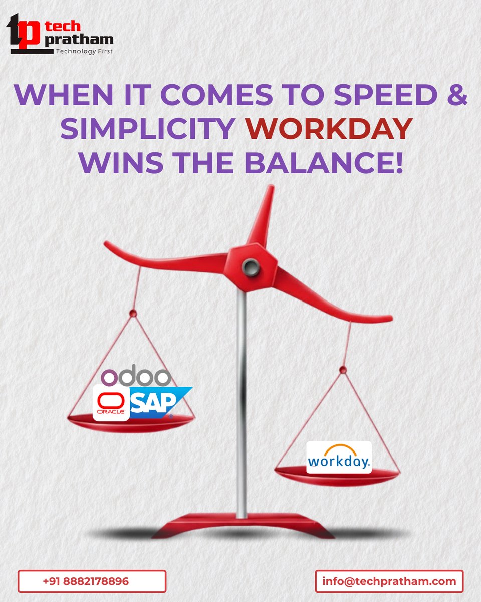 TechPratham_'s tweet image. ⚖️ When it comes to speed &amp;amp; simplicity — #Workday wins the balance!
Built for the cloud. Designed for humans. Trusted by professionals.
Empower your future with #TechPratham 🚀

#WorkdayTraining #WorkdayExperts #CareerGrowth #DigitalTransformation #ERPInnovation