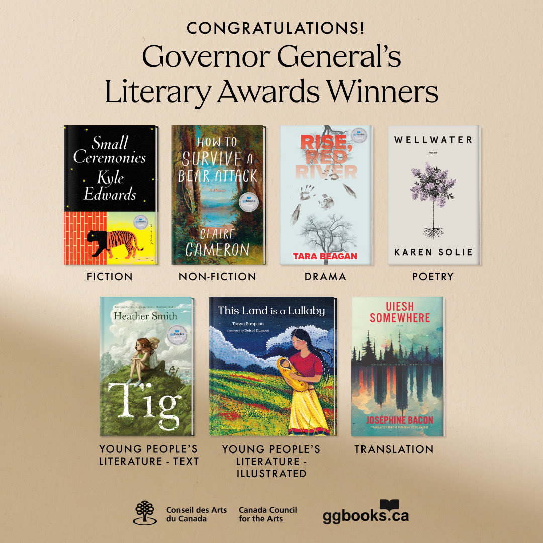 Great #stories shape who we are, and the Governor General’s Literary Awards honour some of the very best. ✨

Congratulations to this year’s winners, whose words exemplify the richness of Canadian #literature:
Discover the list today: ow.ly/EqrK50XnS5t

 #reading #awards
