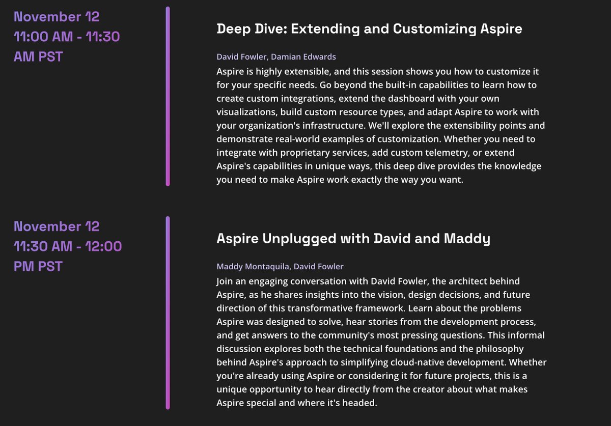 davidfowl's tweet image. 2 aspire talks tomorrow! With @maddymontaquila and @DamianEdwards 

#aspire @aspiredotdev