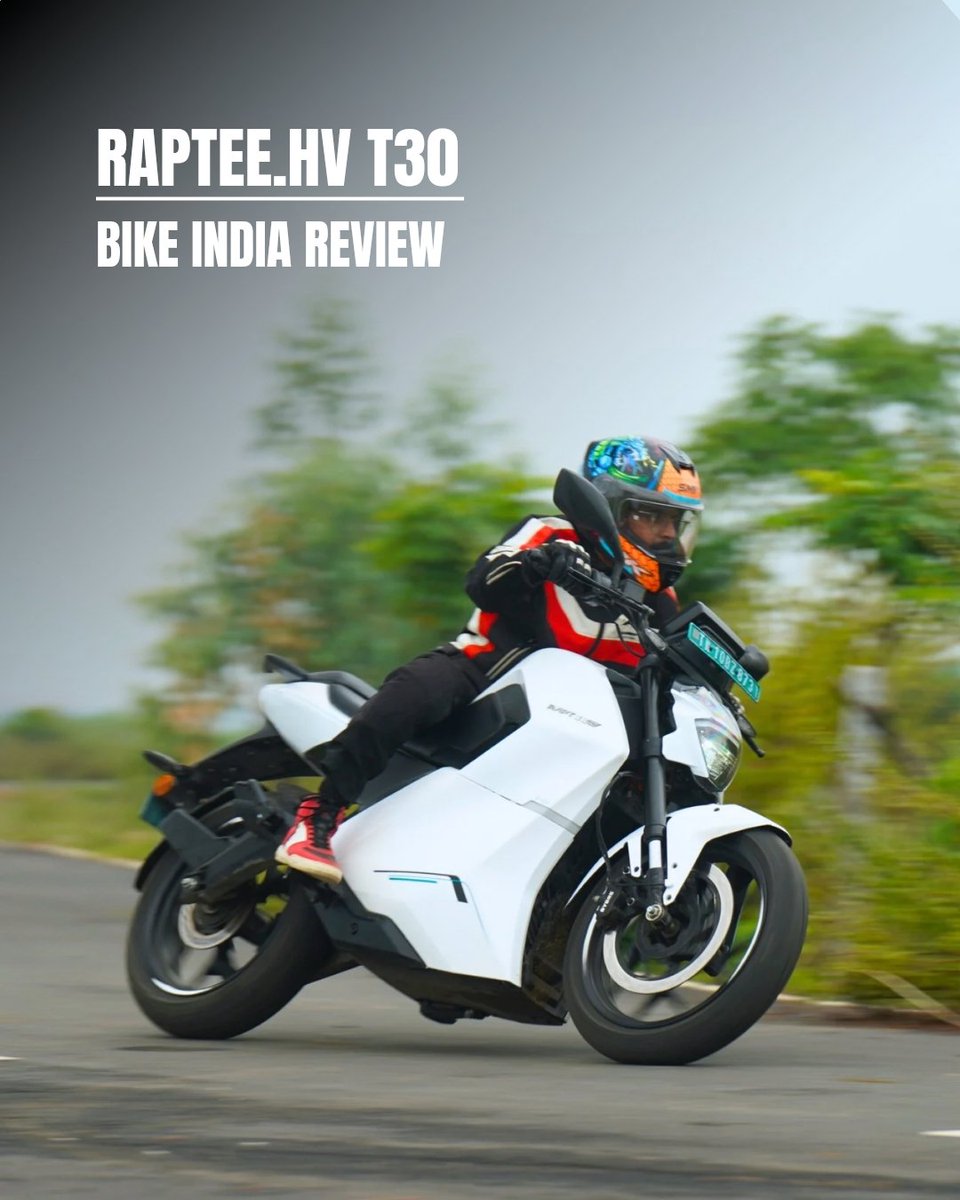 bikeindia's tweet image. The Raptee.HV T30 is India&apos;s first electric motorcycle with CCS2 charging capability. This means you can charge the bike at any public charging station using any car charger - even a Tata or Mahindra home charger. Fast charging adds 50 km range in just 15 minutes. But is it worth…