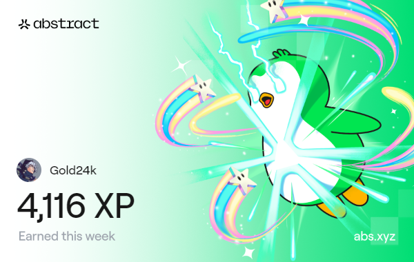 Did you check your XP this week ? <a href="/AbstractChain/">Abstract</a> 
Let make more nosie in <a href="/xeetdotai/">xeet</a> 
#Abstract #xeet