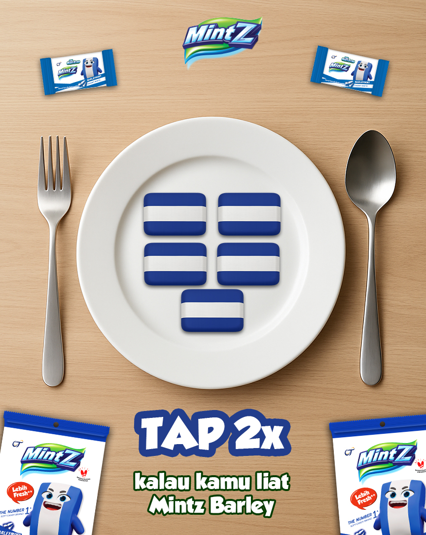 MintZ's tweet image. Bukan sekadar Mintz, ini ledakan kesegaran sesungguhnya! 💥 

Tap 2x kalau kamu penggemar Mintz Barley!  🍃

#MintZ #SenyumintZ #PermenMintZ #ChewynyNagihTerus
