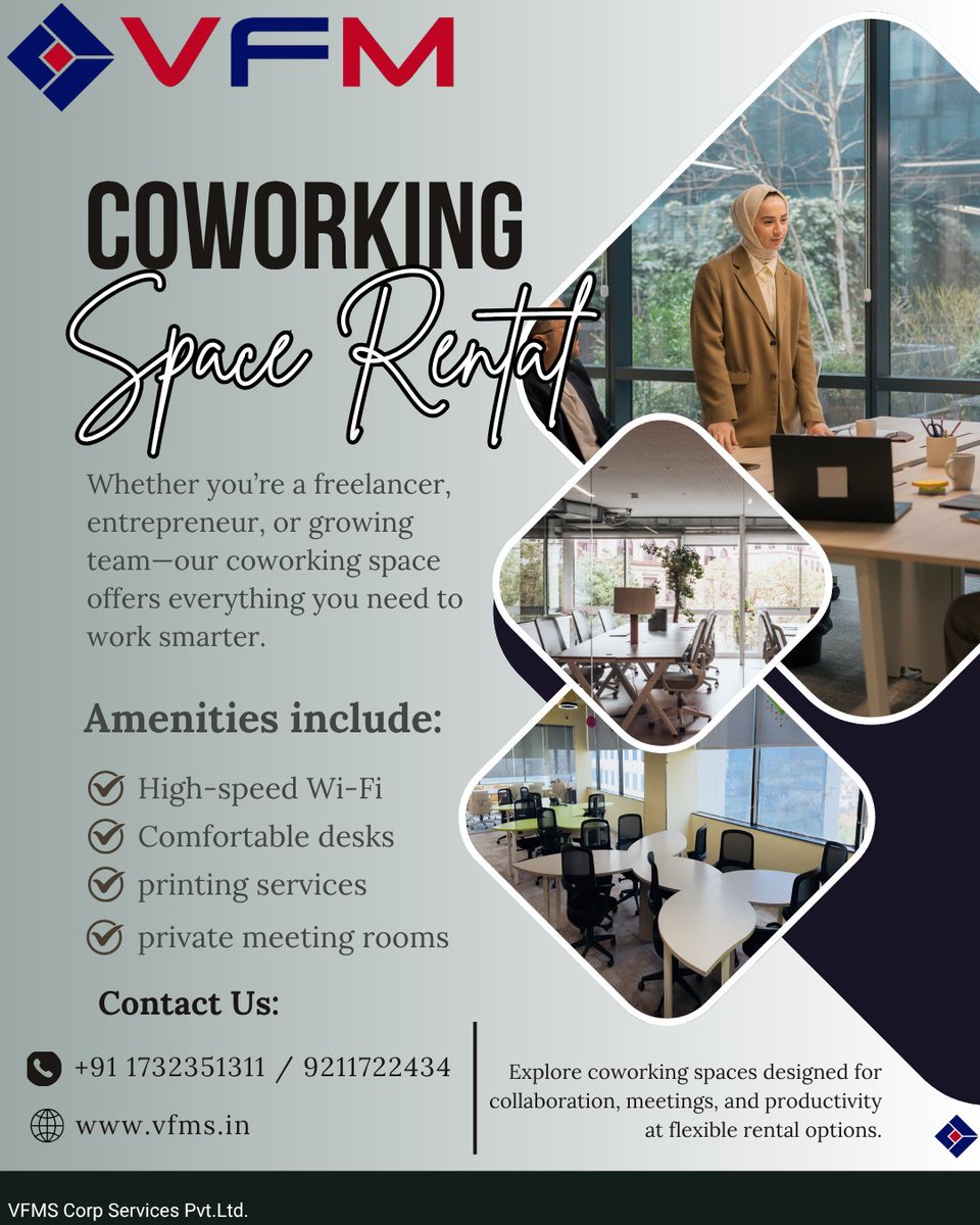vfmscorp's tweet image. A workspace that doesn’t feel like work Join the vibe, fuel your grind

#coworkingculture #workaesthetic #remoteworkvibes #deepworkzone #cleandeskenergy #trendingspaces