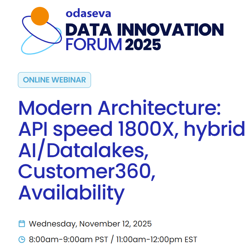 sharoneesl's tweet image. go.odaseva.com/wb-2025-11-12-…

Learn how this architecture accelerates throughput up to 1800x faster than Salesforce Bulk API 2.0 empowering architects to design scalable, AI-ready data ecosystems.

#DataInnovationForum #Salesforce #Odaseva #DataSecurity #EnterpriseData #Innovation